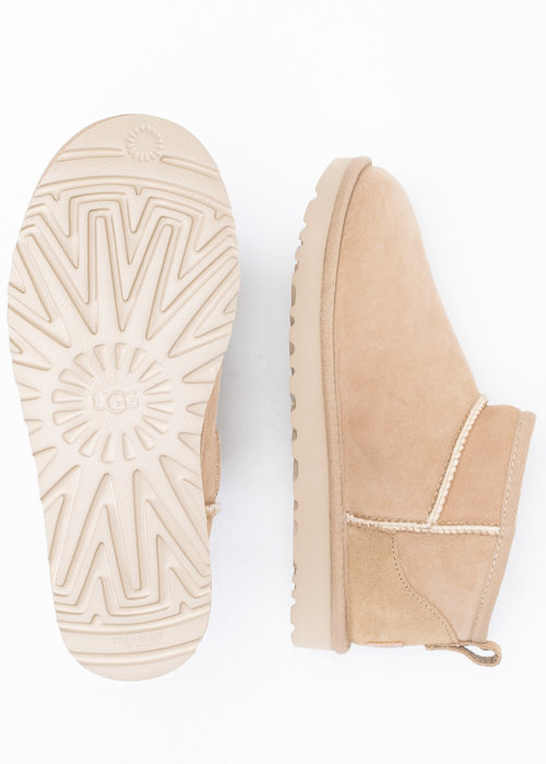 Buty zimowe damskie beżowe UGG W CLASSIC ULTRA MINI