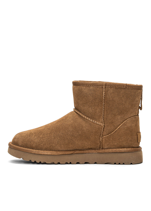 Buty zimowe damskie brązowe UGG Classic Mini Side Logo