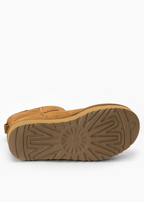 Buty zimowe damskie brązowe UGG W CLASSIC MINI PLATFORM