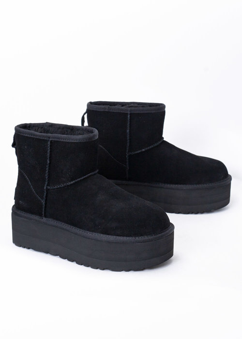 Buty zimowe damskie czarne UGG W CLASSIC MINI PLATFORM