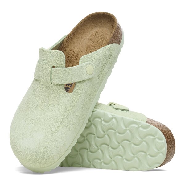 Klapki damskie BIRKENSTOCK BOSTON LEVE FADED LIME