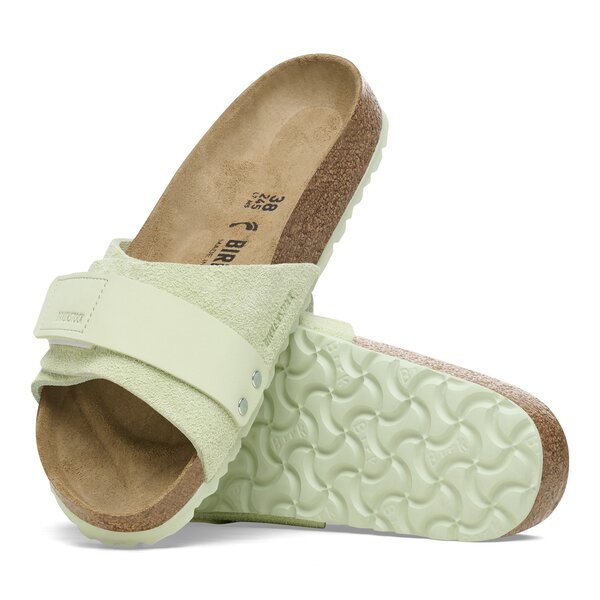 Klapki damskie BIRKENSTOCK OITA W LENB/LEVE FADED LIME