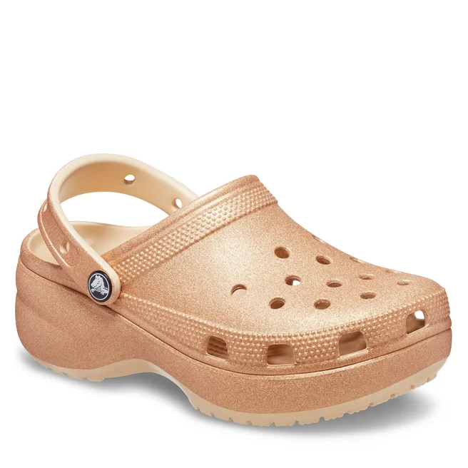 Klapki damskie Crocs Classic Platform Glitter