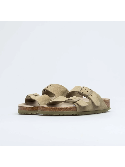 Klapki męskie BIRKENSTOCK ARIZONA SFB LEVE FADED KHAKI  