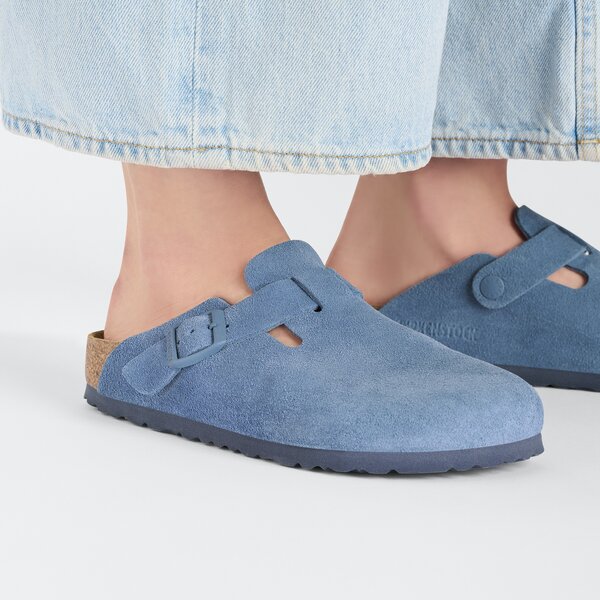 Klapki męskie BIRKENSTOCK BOSTON LEVE ELEMENTAL BLUE  