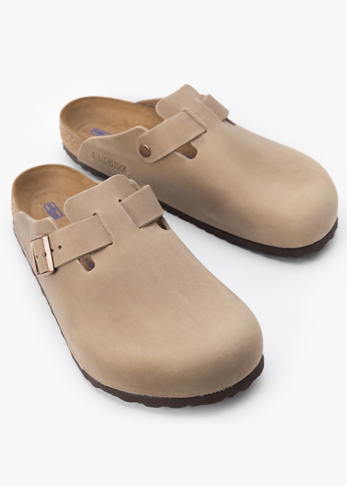 Klapki męskie BIRKENSTOCK BOSTON SFB LEOI TABACCO BROWN