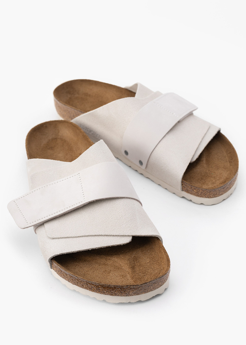 Klapki męskie BIRKENSTOCK KYOTO LENB/LEVE ANTIQUE WHITE