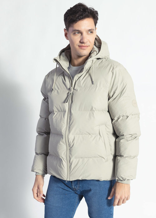 Kurtka zimowa unisex beżowa RAINS PUFFER JACKET