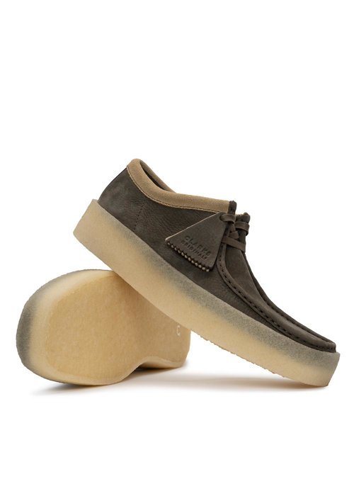 Mokasyny męskie Clarks Wallabee Cup Dark Green Nubuck (26162646)