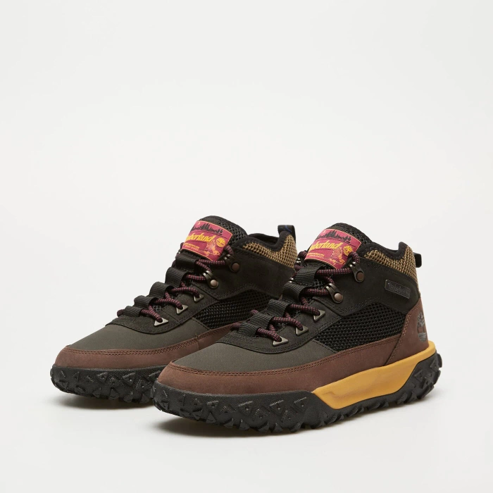 Sneakersy męskie Timberland GreenStride Motion 6 MID LACE UP SNEAKER BLACK NUBUCK W BROWN