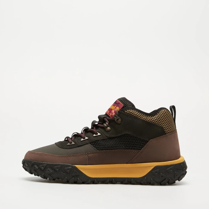 Sneakersy męskie Timberland GreenStride Motion 6 MID LACE UP SNEAKER BLACK NUBUCK W BROWN