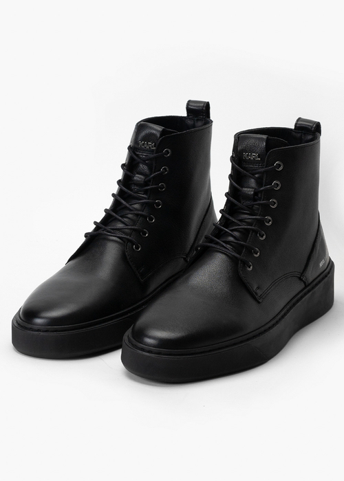 Sneakersy męskie czarne KARL LAGERFELD FLINT Mid Lace Boot 